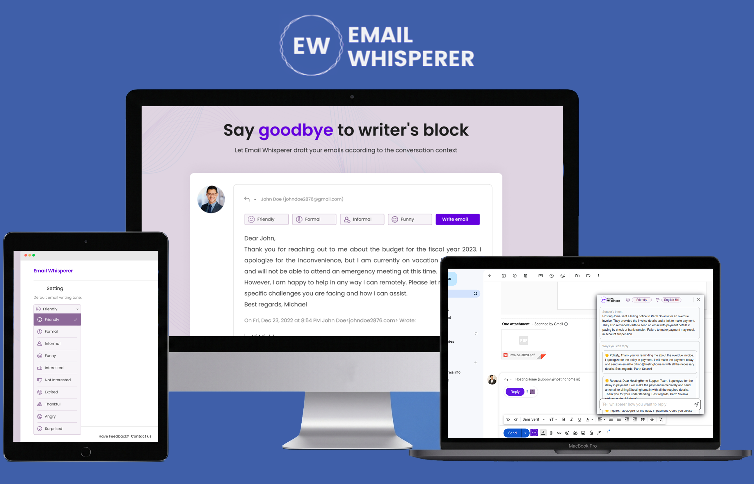 AI Email Extension Mockup