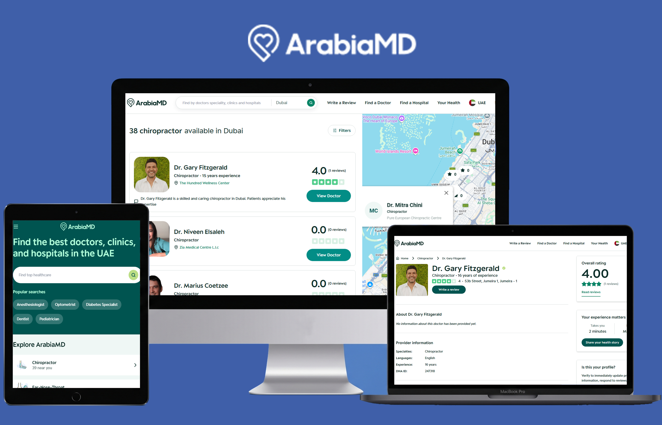 Doctor Finder App Mockup