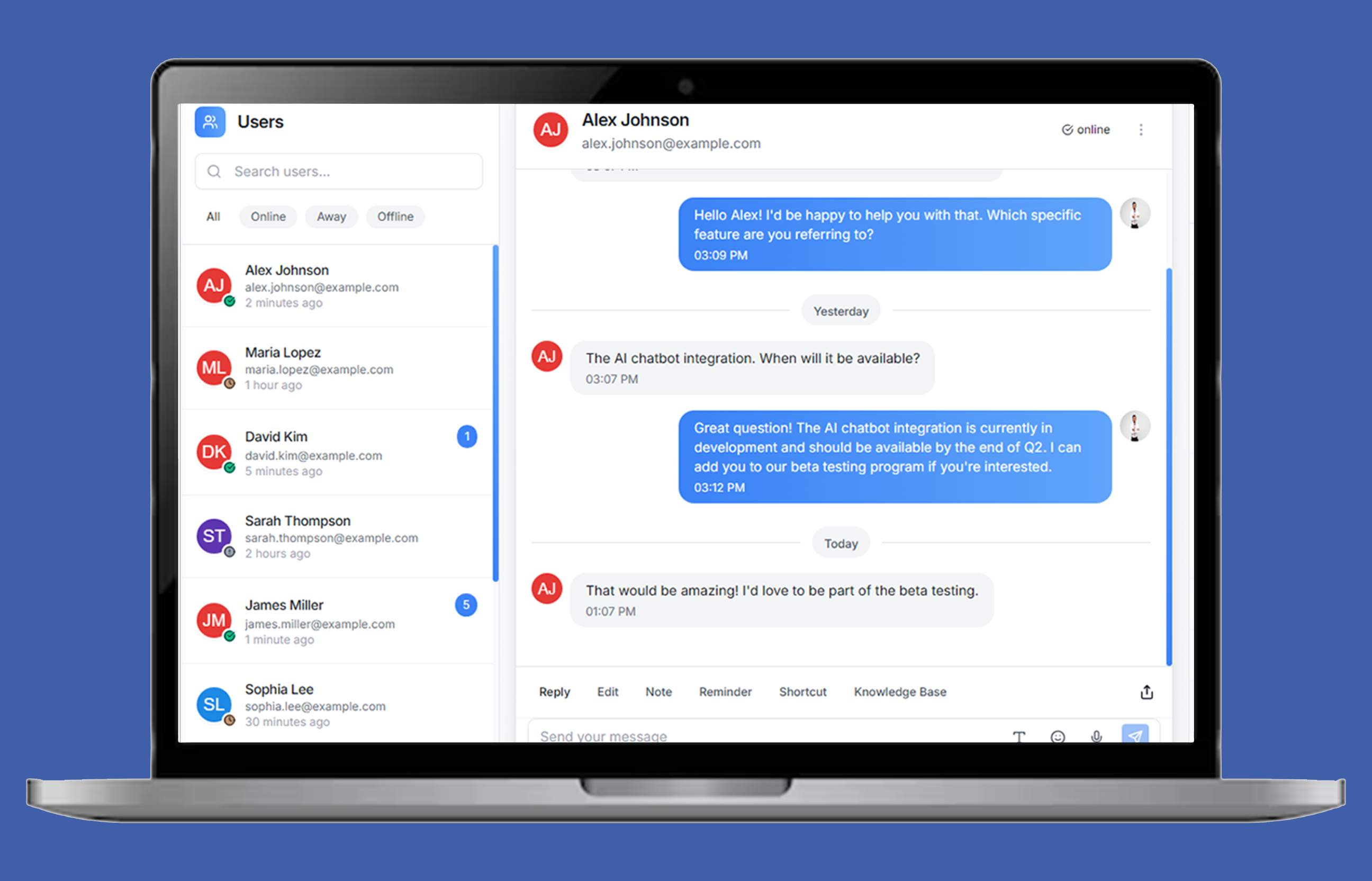 Live Chat Inbox
