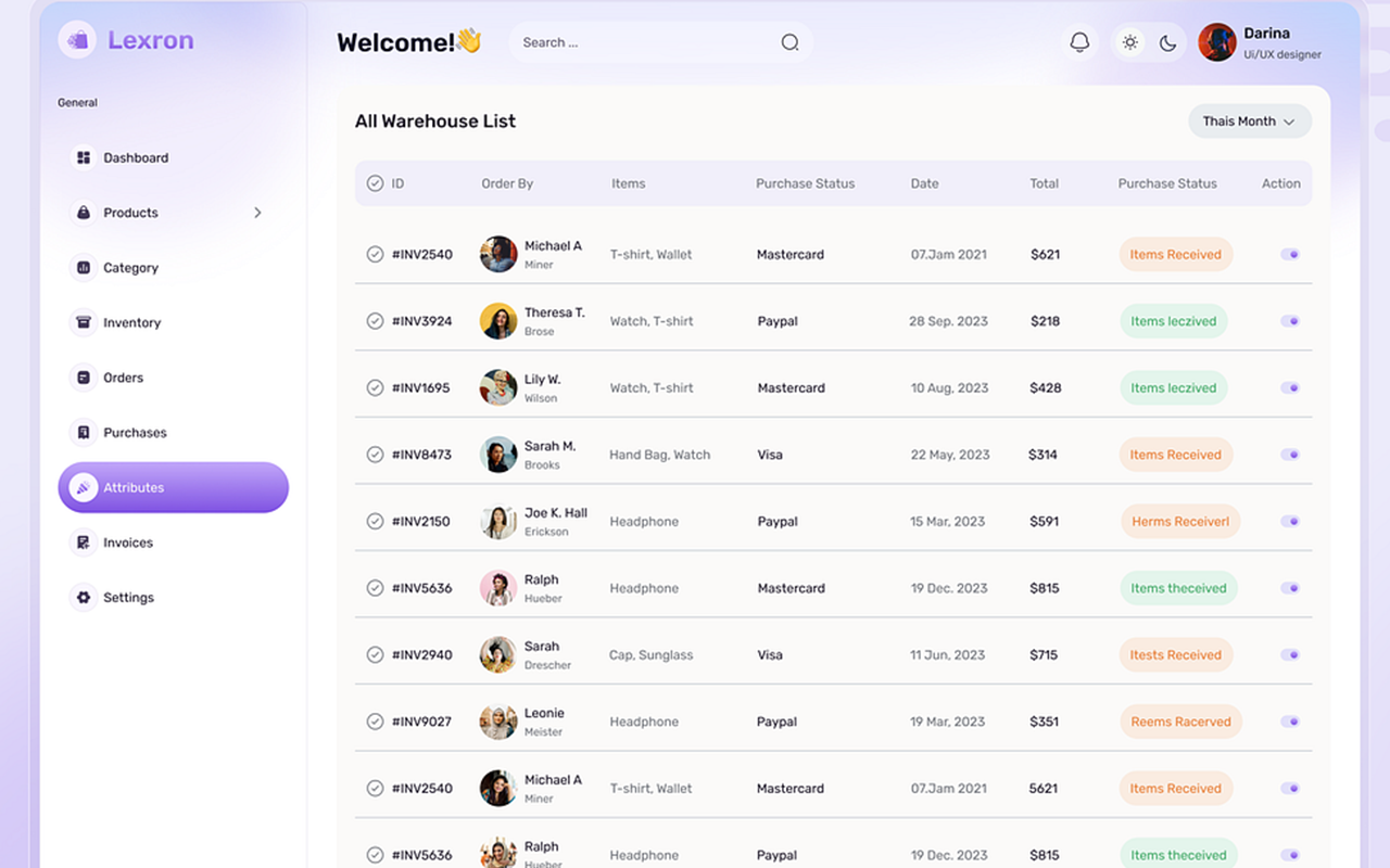 Inventory Management Interface
