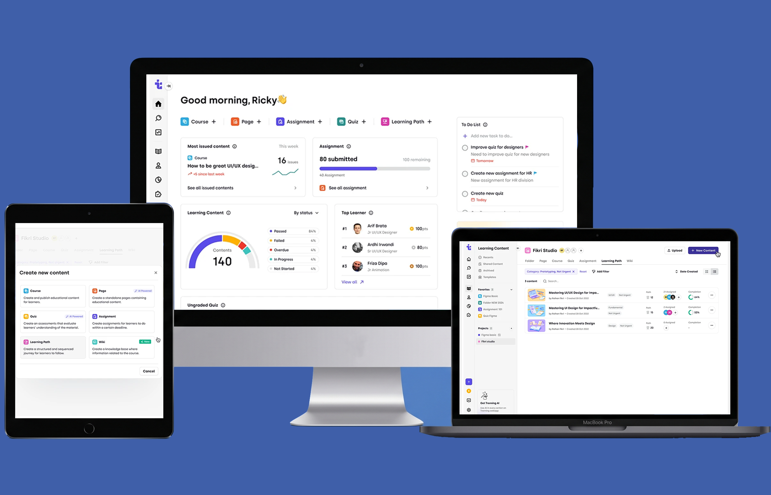 Learning Management System Mockup