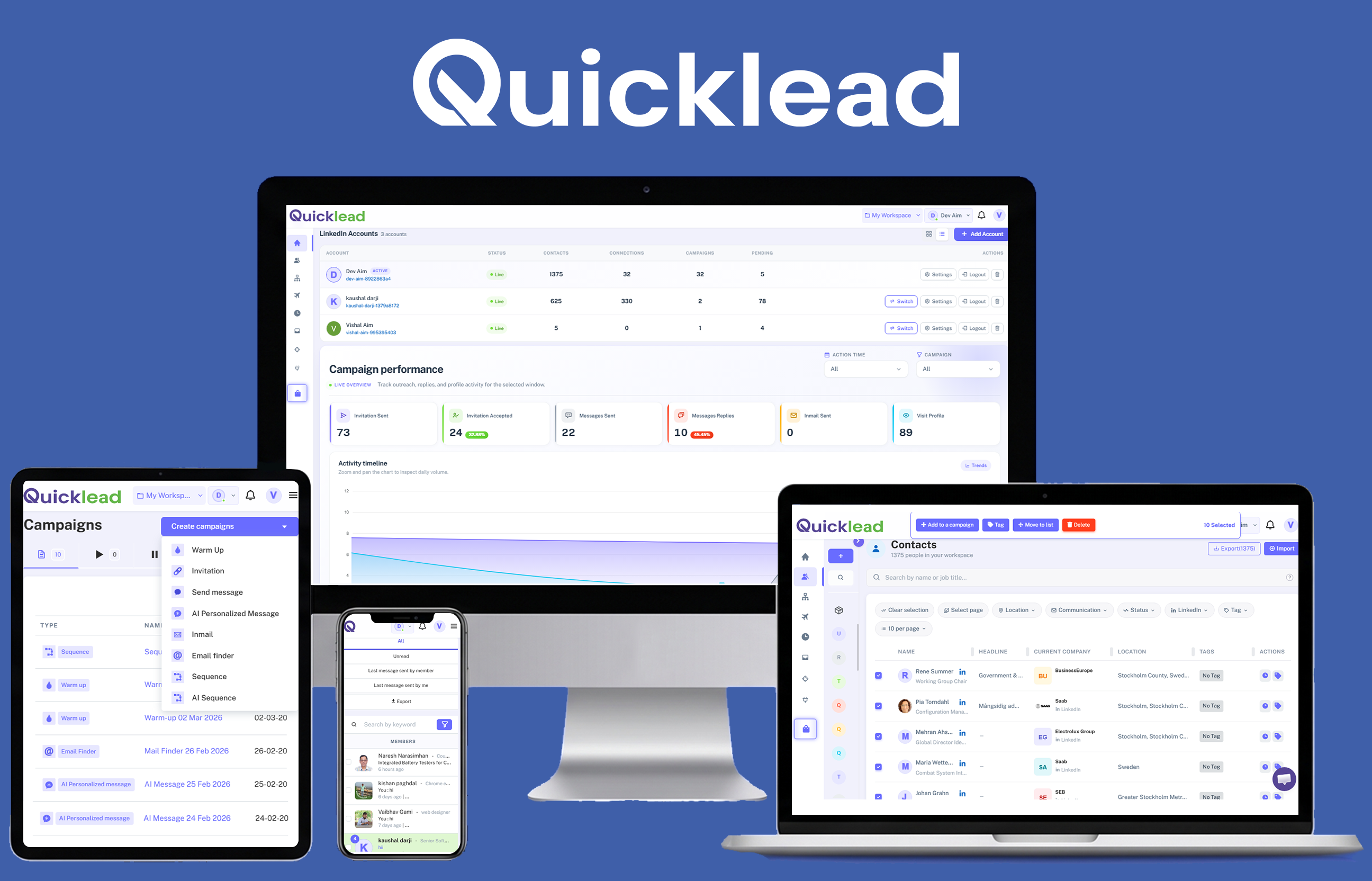 Quicklead Linkedin Automation Portfolio