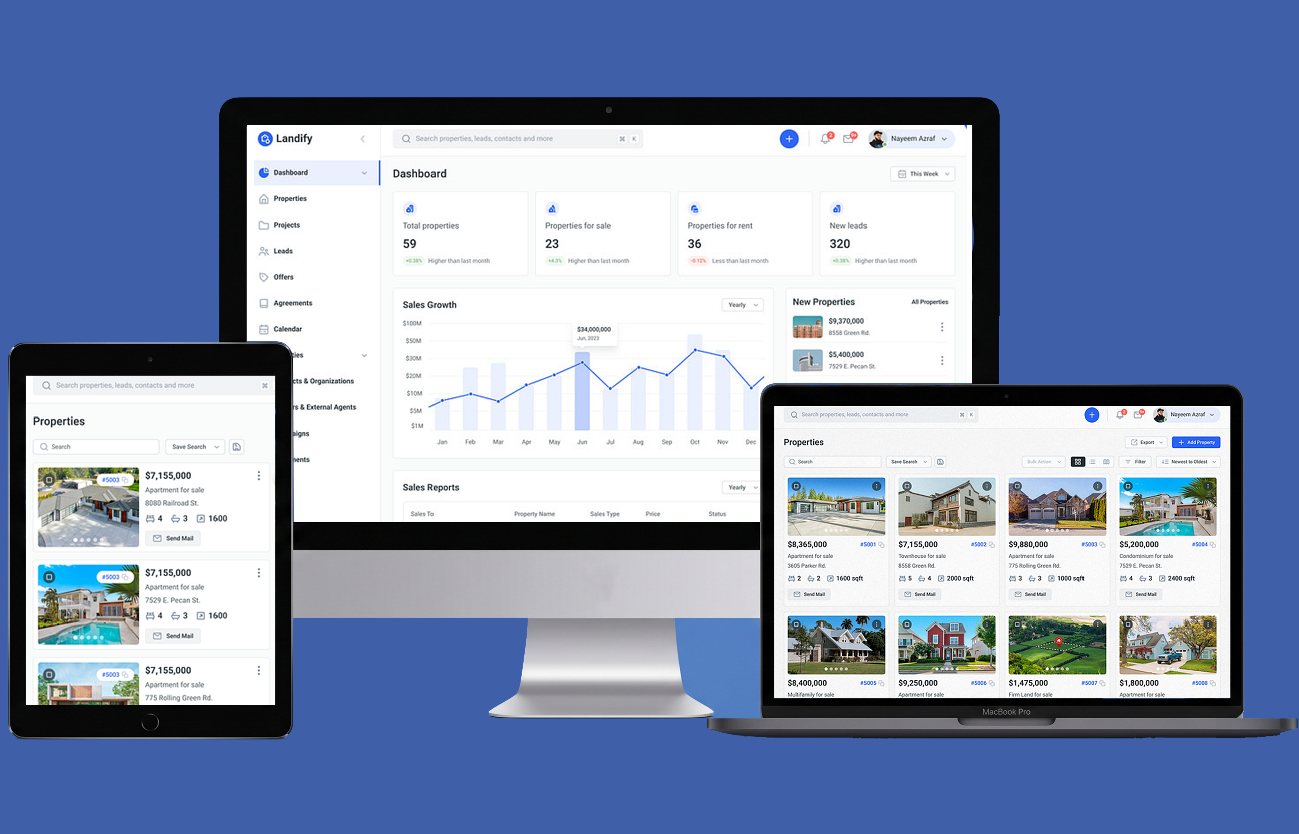 Real Estate CRM Mockup