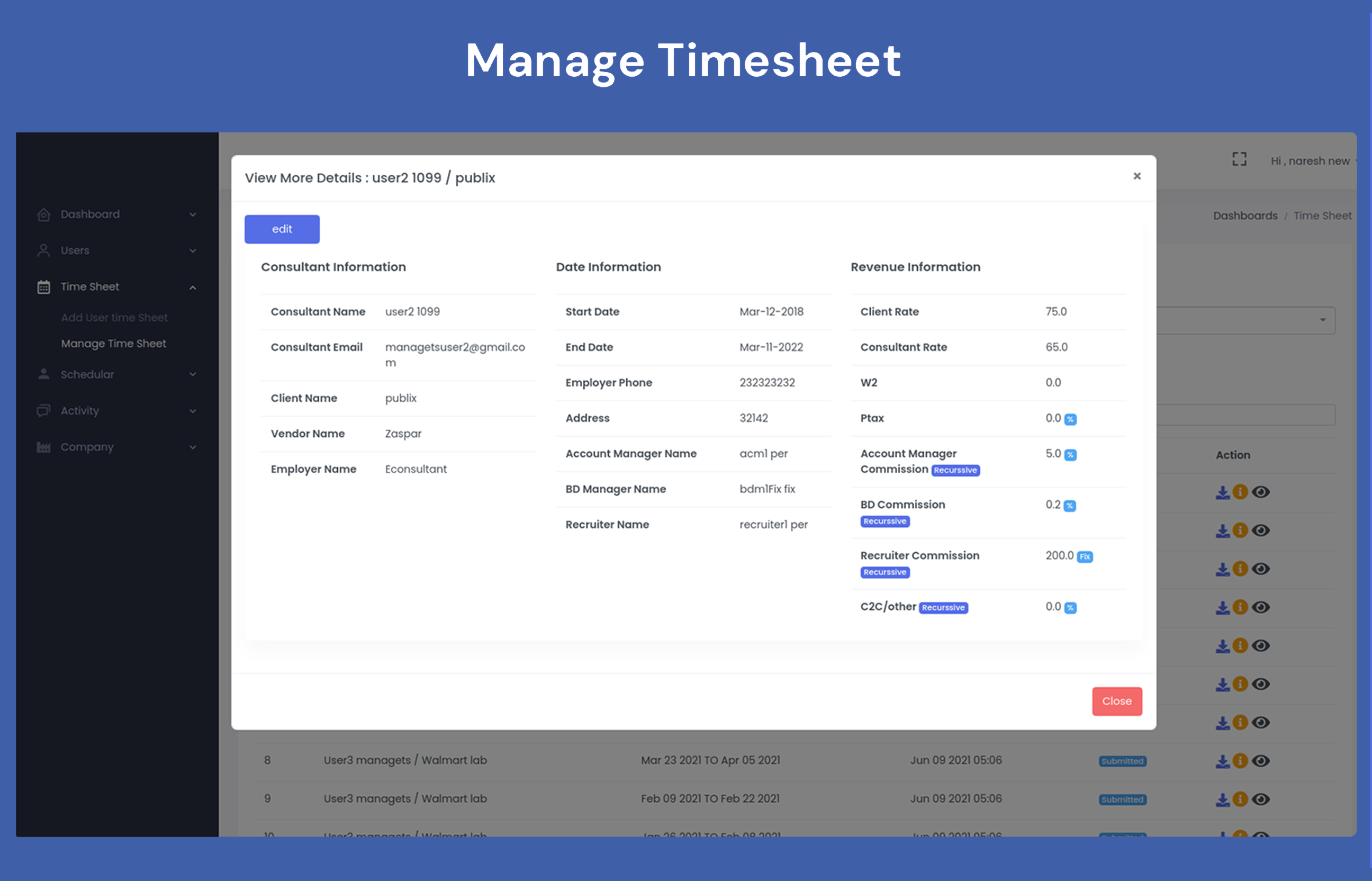 Report Export Interface