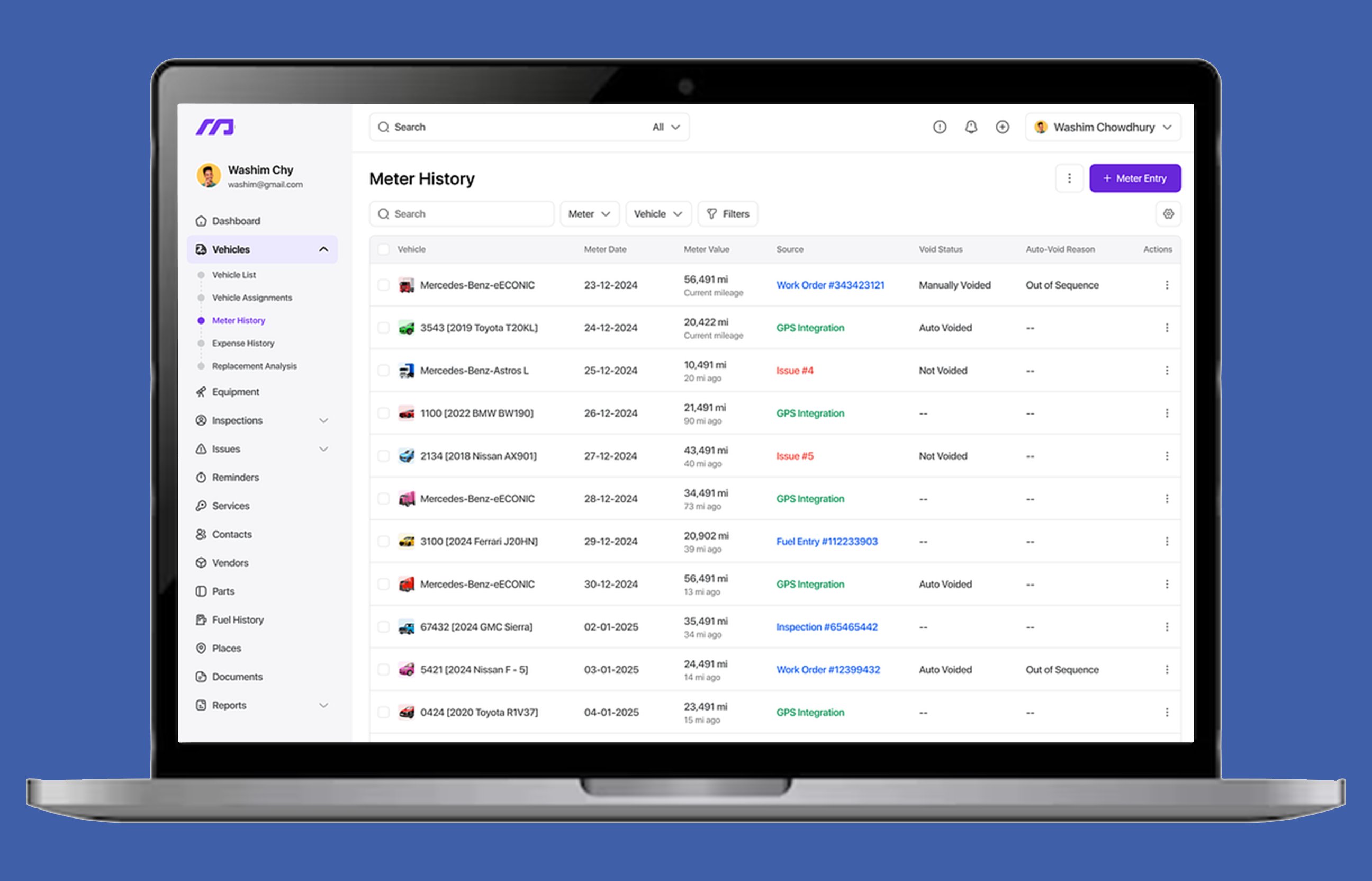 Maintenance Tracking