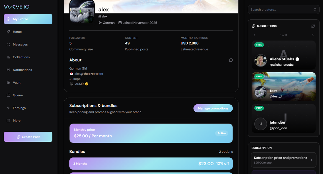 Content Management Interface